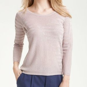 Angular Shadow Stripe Metallic Sweater*